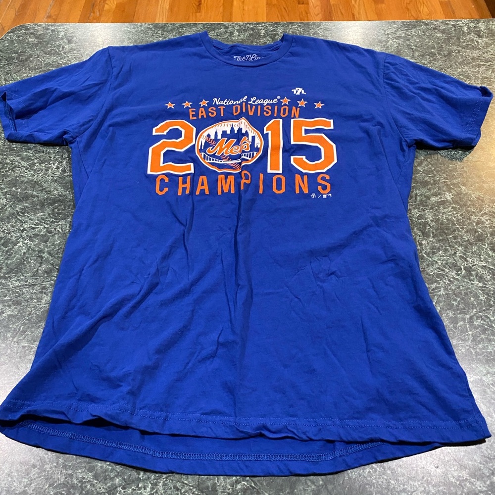 NY METS 2015 EAST CHAMPIONS 7-LINE TEE SIZE XL